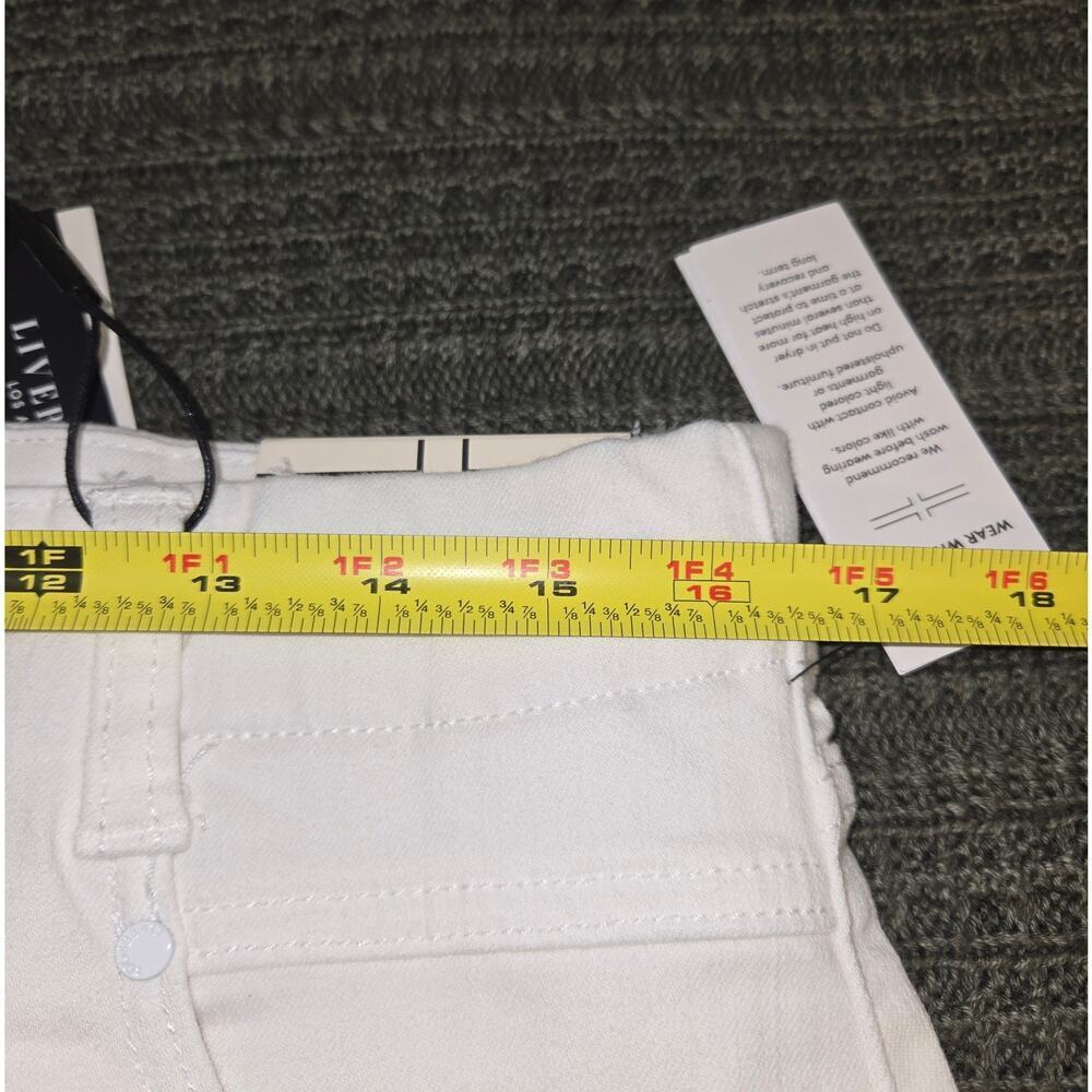 Liverpool Gia Glider skirt sz 10 petite Raw hem 80's vintage look mini skirt NWT - Picture 5 of 8